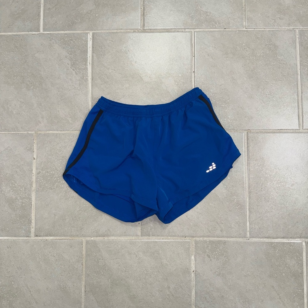 bcg Blue and Black Athletic Shorts Lightweight Split-Leg Design